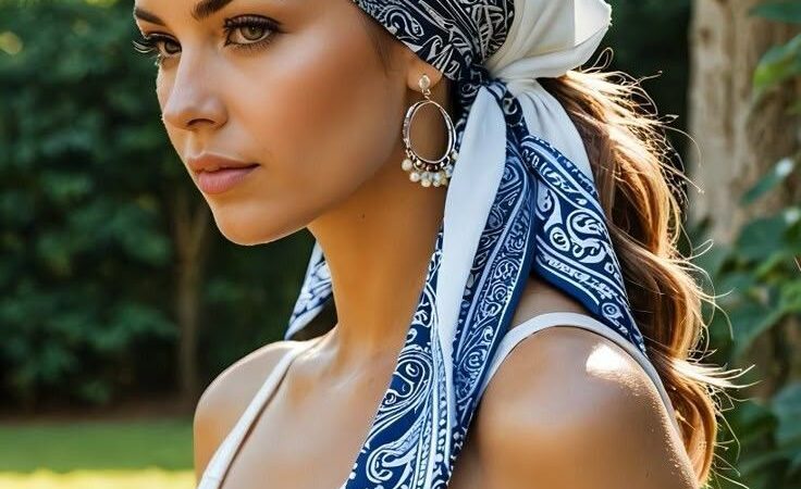 Lenço Feminino: Guia de Estilo e Amarrações.