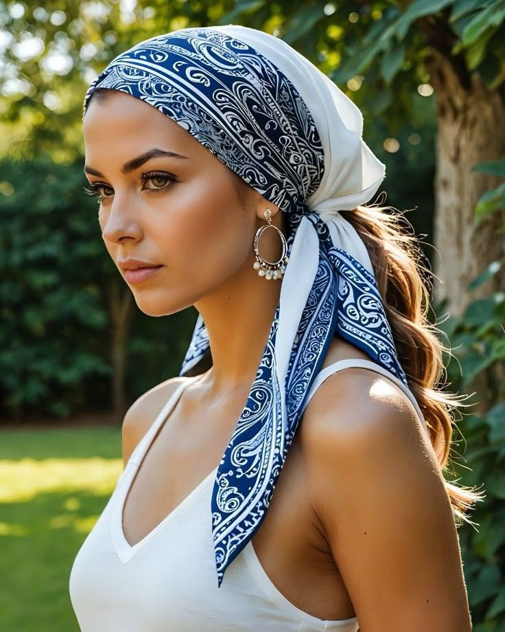 Lenço Feminino: Guia de Estilo e Amarrações.