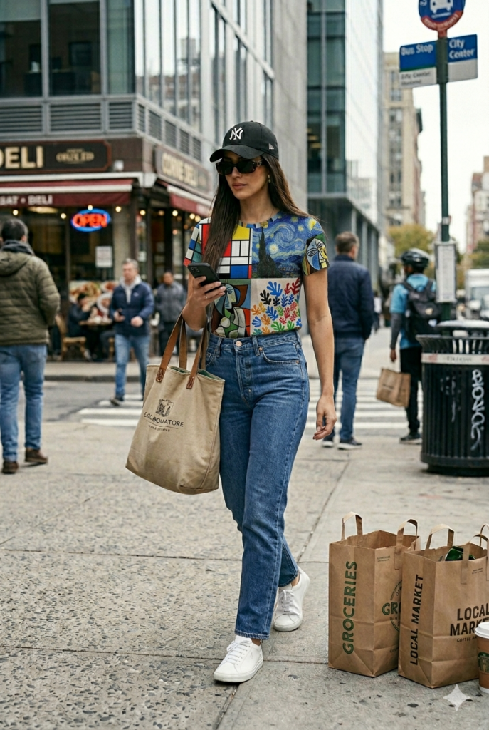 imagem onde mostra a arte na moda e no dia a dia.