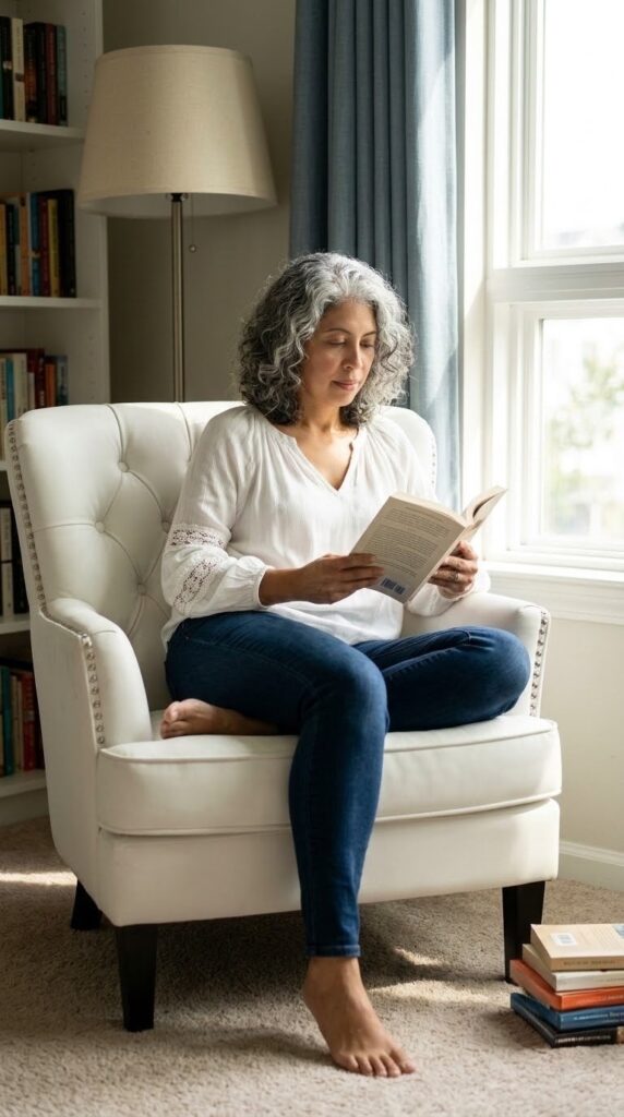 imagem de uma mulher lendo evidenciando a importância da leitura.